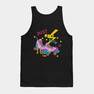 Just Roll With It Skates Pop Art Tank Top